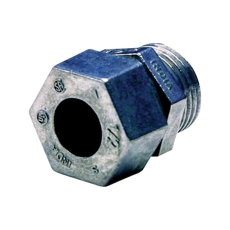 Gizmo 0.5 in. Dia. ProConnex Strain Relief Zinc Cord Grip Connector, 2PK GI3328703